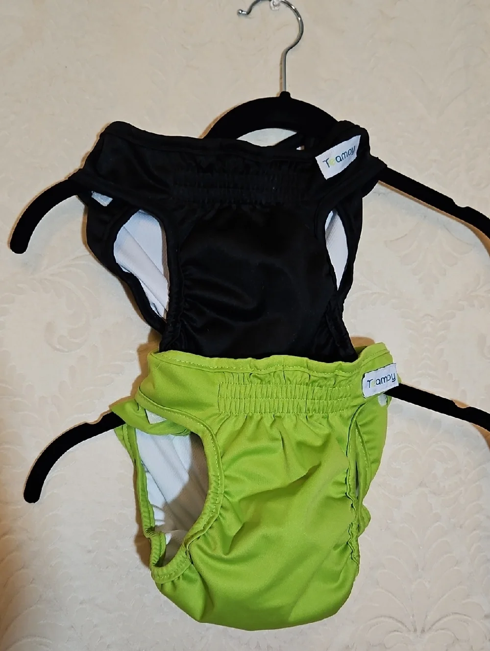 Dog Reusable Diaper - Black and Lime Green